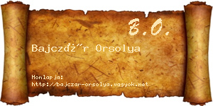 Bajczár Orsolya névjegykártya